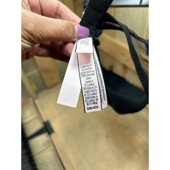 NWT Victorias Secret Black Lace T-Shirt Push-Up Bra 32B - Picture 6 of 7